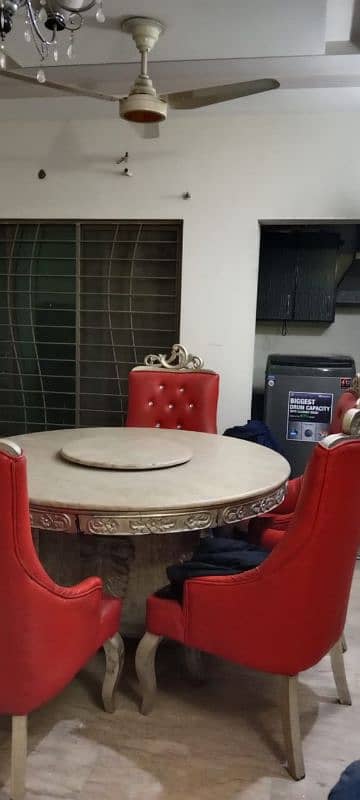 6 chairs marble dining table 2