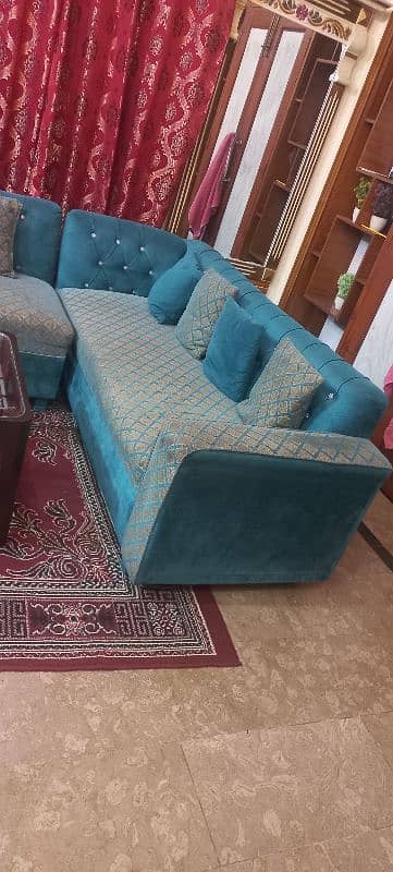 Beautiful L. type sofa set for sale 2