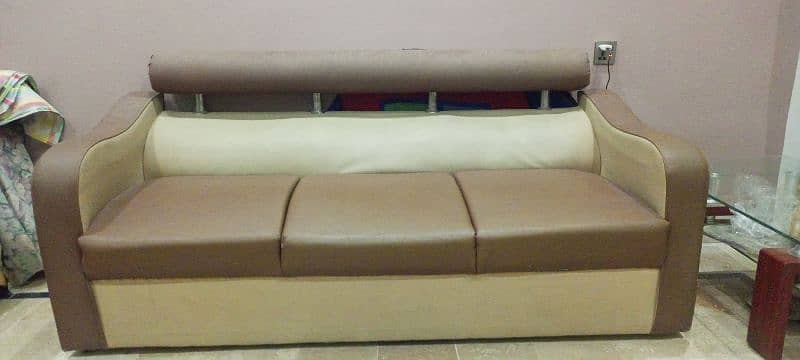 5 seter sofa brown clr 1