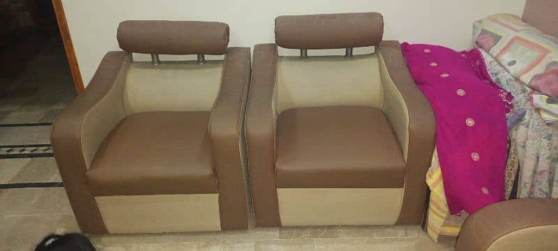 5 seter sofa brown clr 2