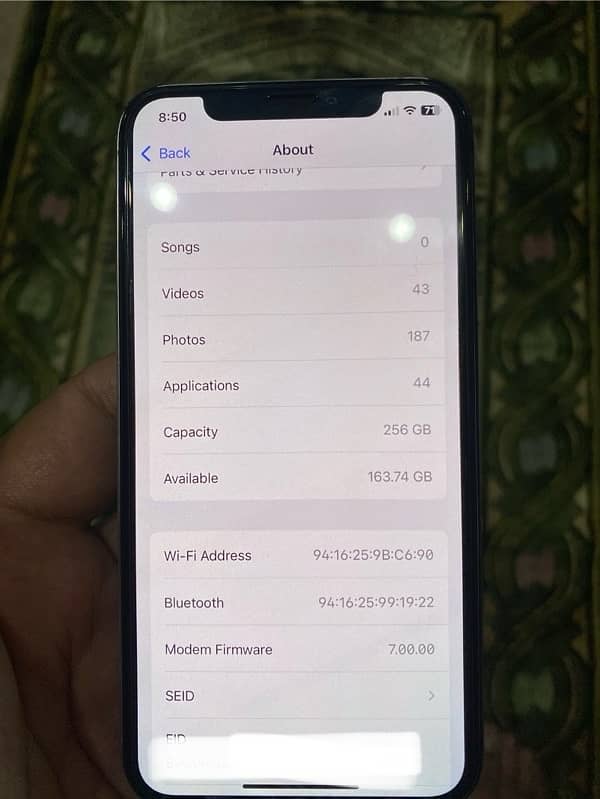 iPhone XS 256GB White Silver Dual sim Pta Approved 5