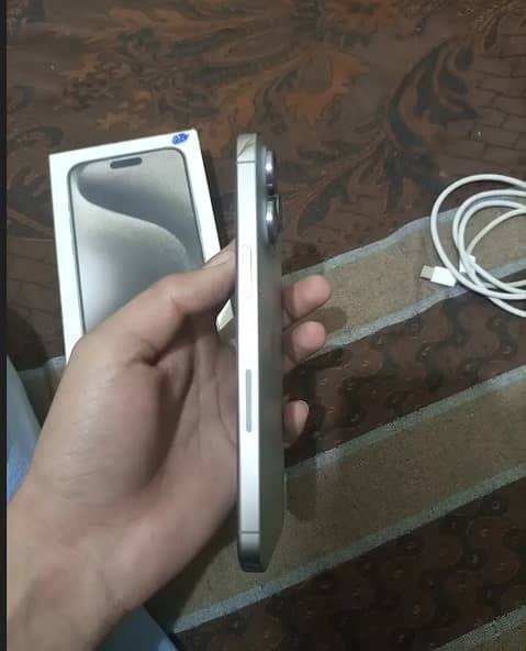 Iphone 15 Pro Max [Non PTA] Natural Titanium With Box And Accessories 2