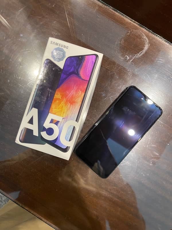 Samsung A50 with box 2