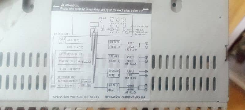 Toyota Corolla 2015 lcd dvd play for sale 3