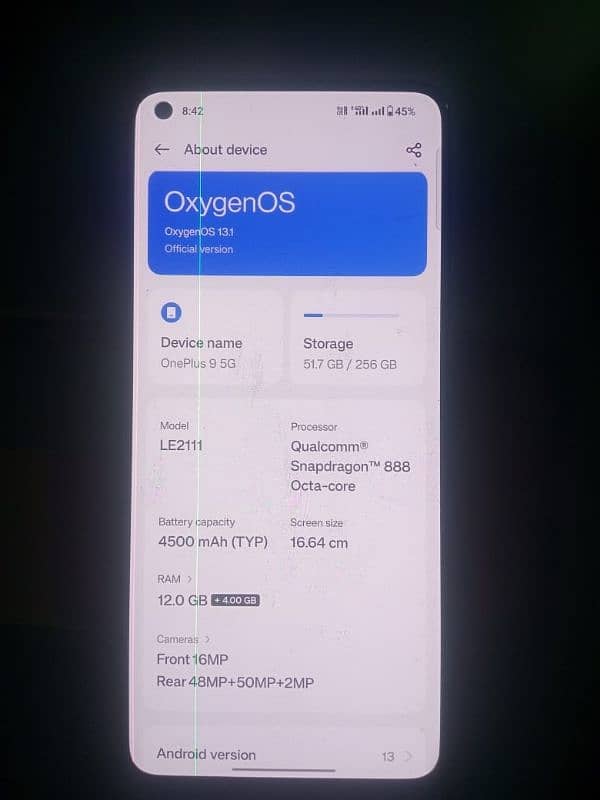 OnePlus 9 5G 12/256 all ok panel . . line 3