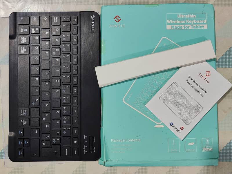 Fintie Ultra Thin Bluetooth Keyboard for Tabs, Phones, Laptops 1