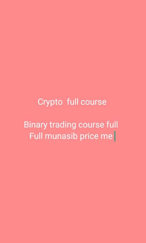 Crypto and binary courses 0