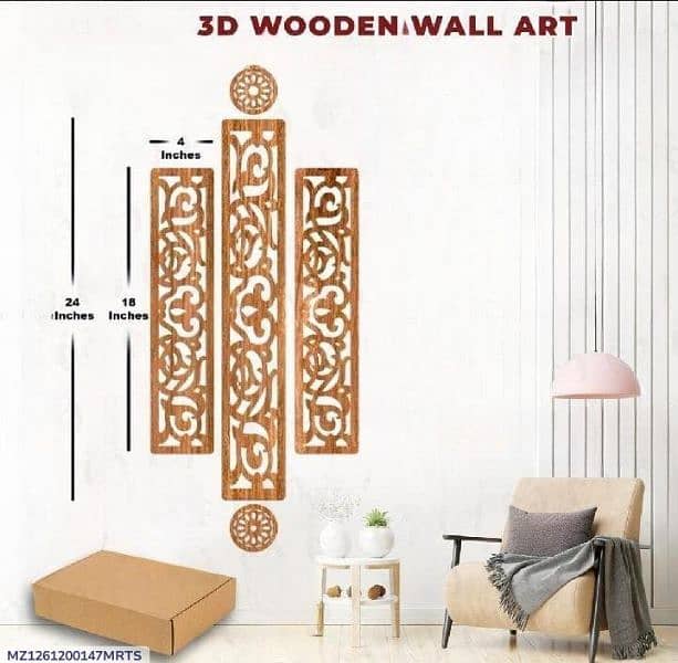 3d wooden art set laser cutting  pack of 5 1