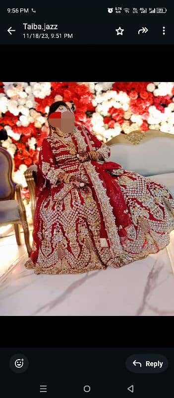 one time used. new bridal langha with jewelry 0