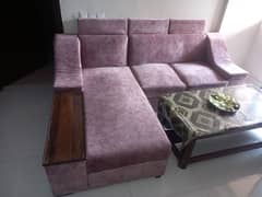 L shape sofa with Turkish cusion and used for 1 month only