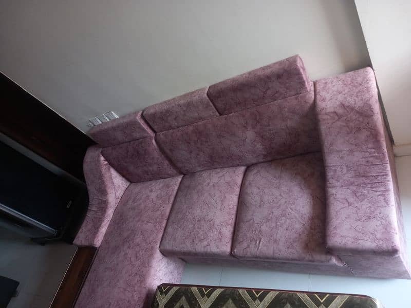 L shape sofa with Turkish cusion and used for 1 month only 3