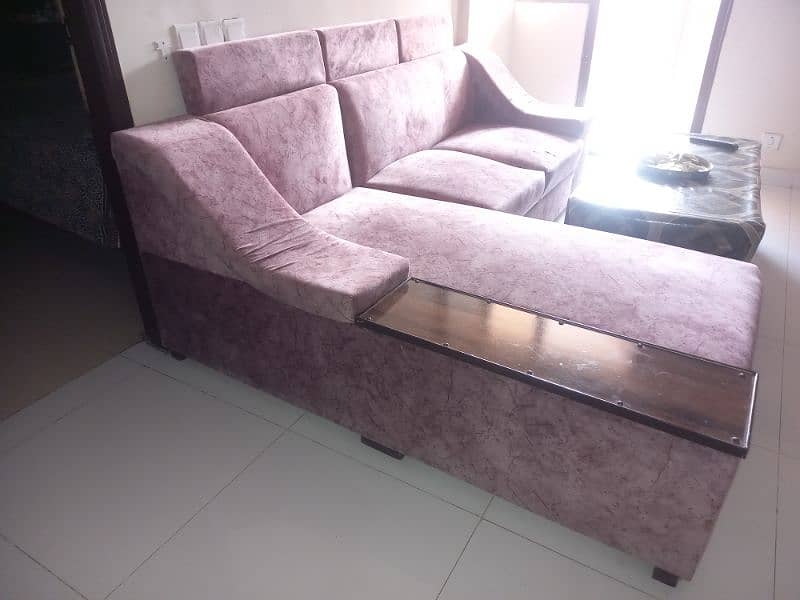 L shape sofa with Turkish cusion and used for 1 month only 4