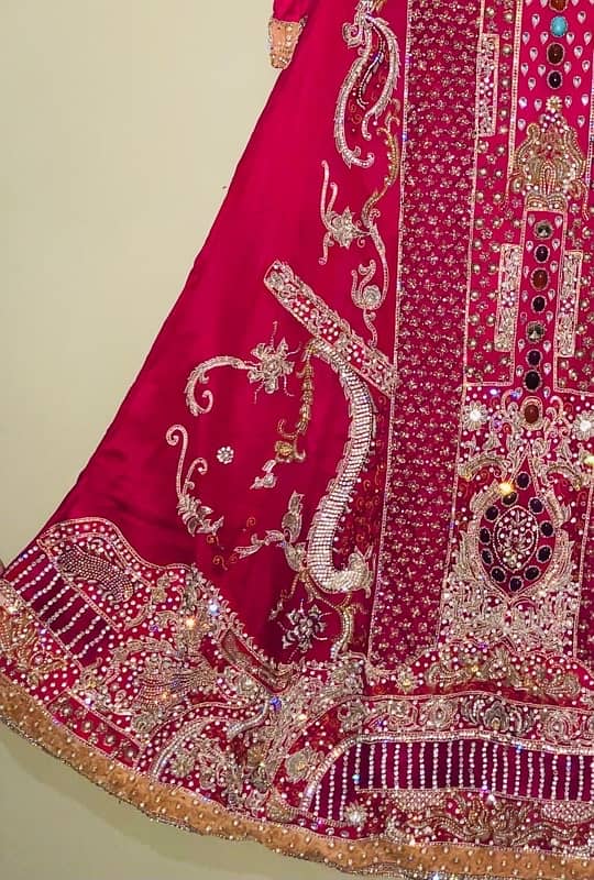 Shocking Pink Bridal Maxi with trouser and dupatta 4