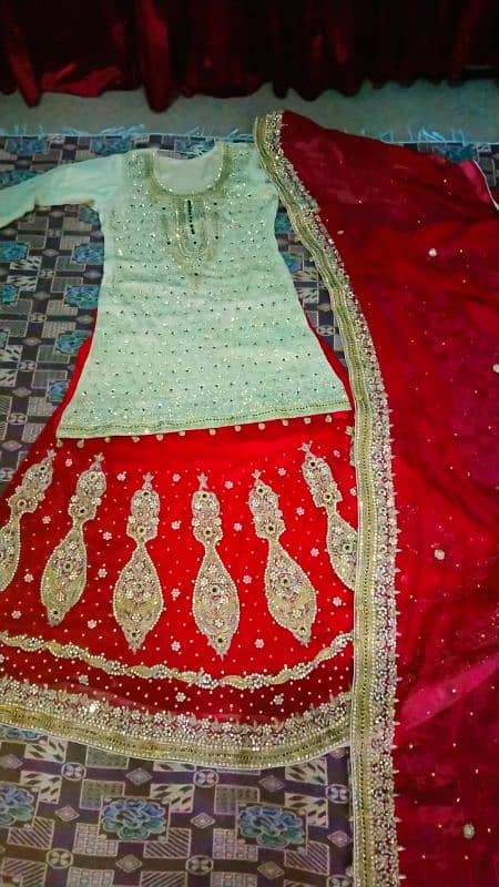 stitched lehnga,shirt ,dupta 1