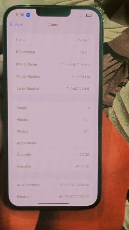 iphone 13 pro max sierra blue colour 128GB Jv 4 month sim time 1