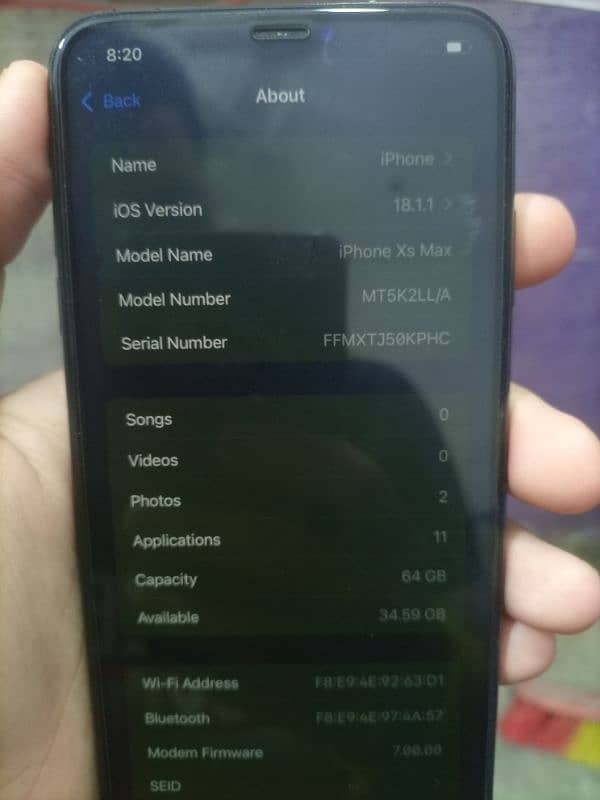 iphone xs max 64 non pta jv All ok Full orignal 1