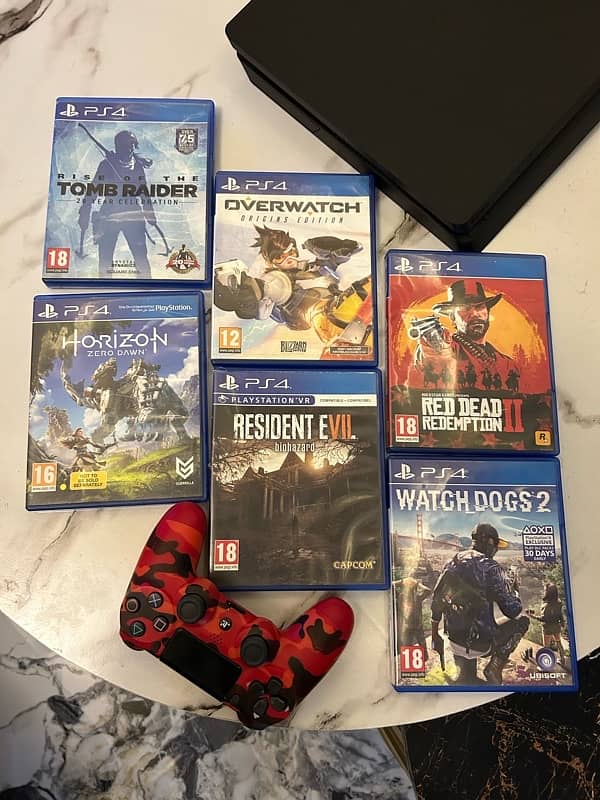 PS4 Slim 500gb with box and complete accessories 1