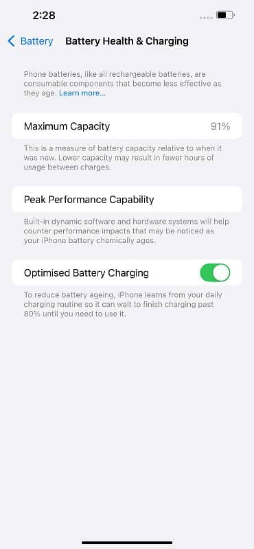 I phone 13 pro max 128 gb 91 battery health 9