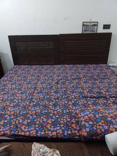 two single beds with mattress for sale