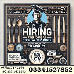 Need Cook helper rider