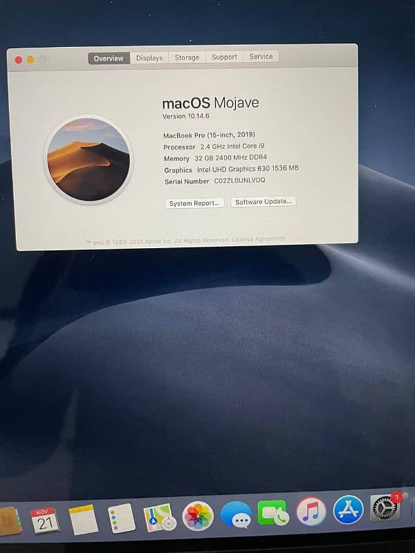 Macbook pro i9 9th gen 4