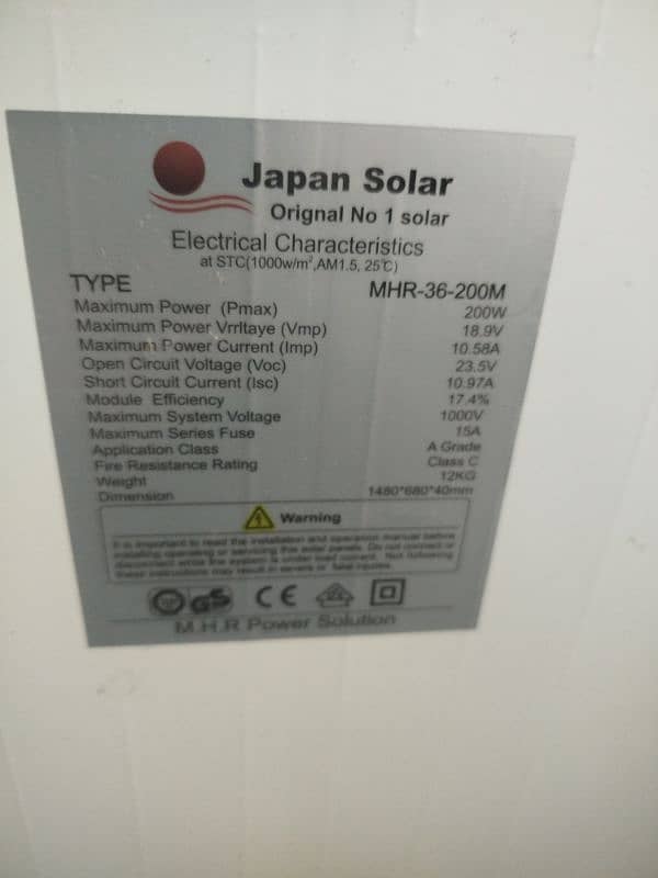 new untouched solar panel 200 watt japan solar 0