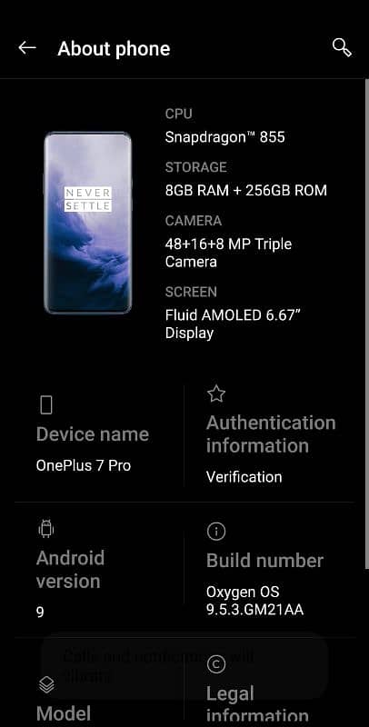 OnePlus 7pro 8/256 pta approved 2