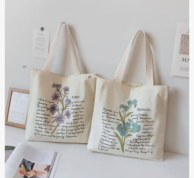 Canvas Tote bags, reusable 1