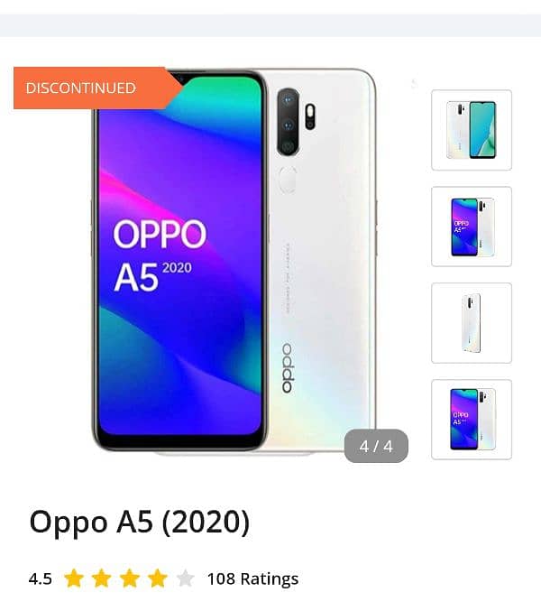 OPPO A5-2020 White - (4GB/128GB) 4