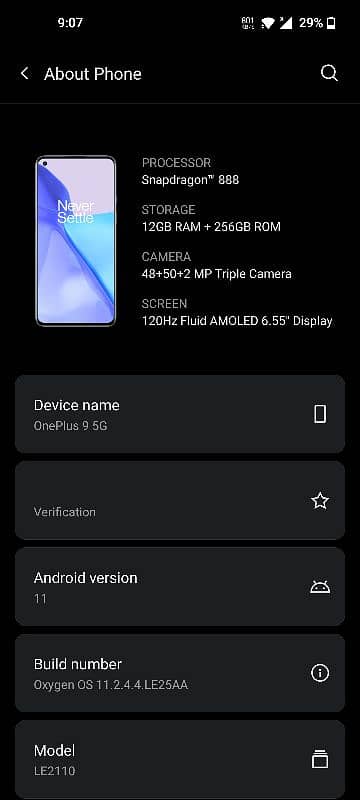 OnePlus 9 5G 12/256 Dual Sim Global 6