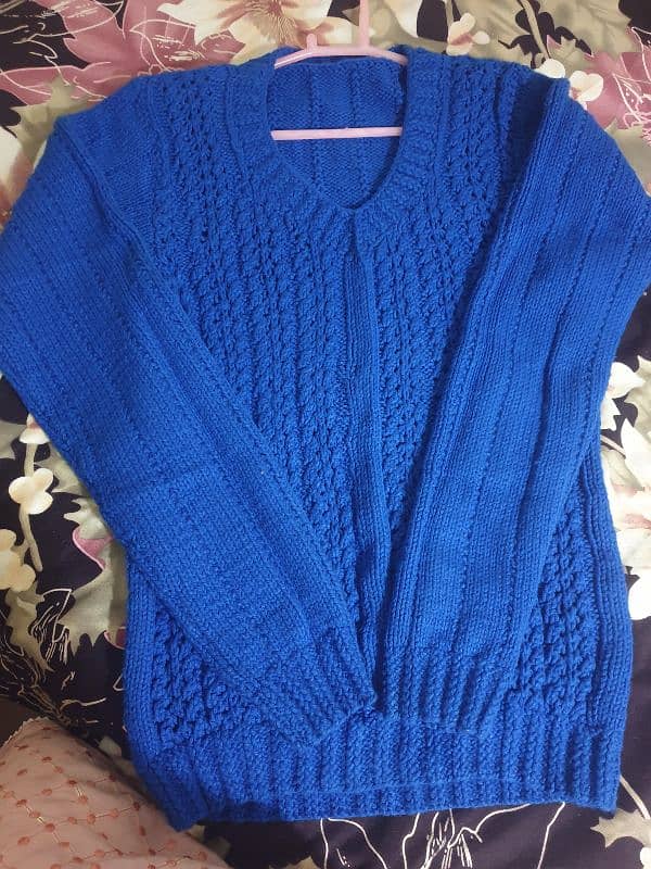 Handmade and Warm blue sweater 0