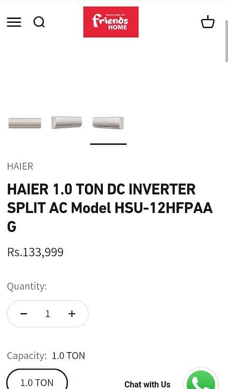 Haier 1 ton split DC inverter for sale 1