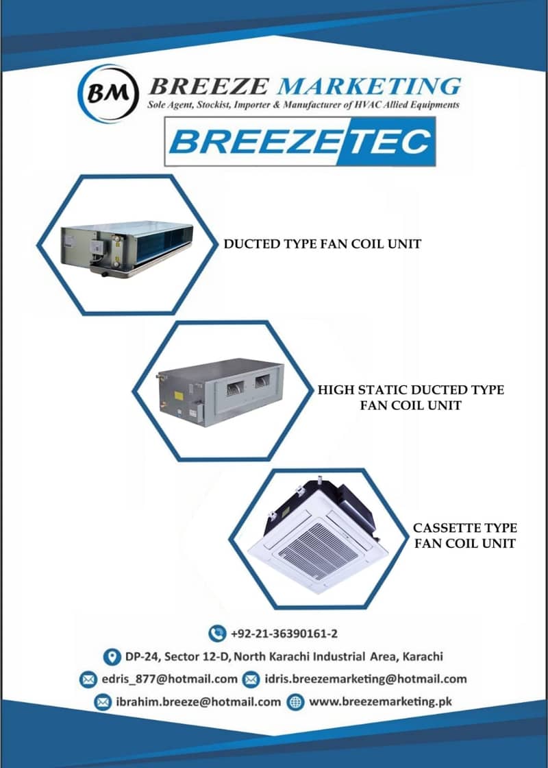 DUCTED FAN COIL UNITS (Contact BREEZETEC) 0