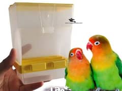 love bird feeding pots.