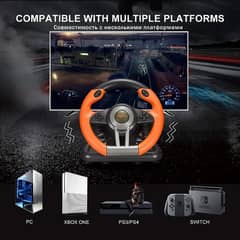 gaming wheel with pedal for PC