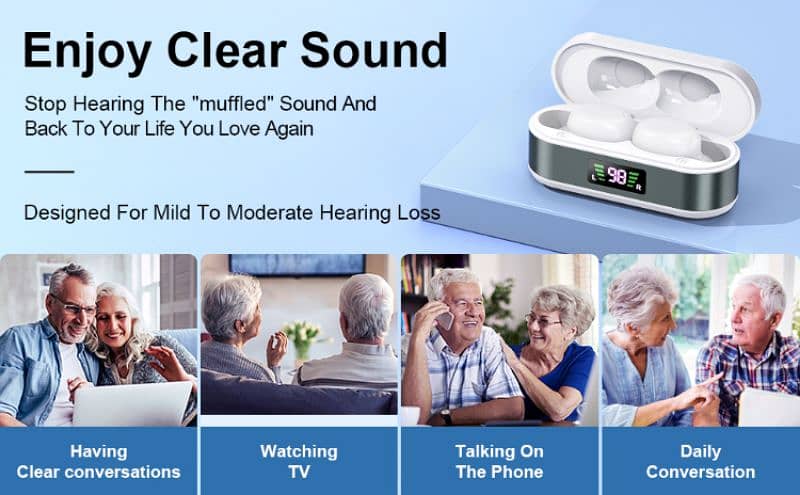 Hearing aid K&F Coptee ZF-M611 CIC Rechargeable Hearing Aids Brown 7