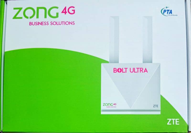 ZONG 4G BOLT ULTRA Modem Internet WiFi Wireless Battery Backup Router 0