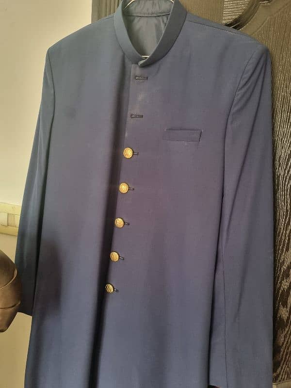 Sherwani in Navy blue color 1