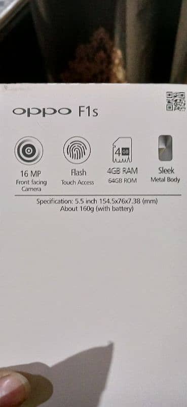 Oppo F1s official pta approved with box Urgent Sell 4/64 3