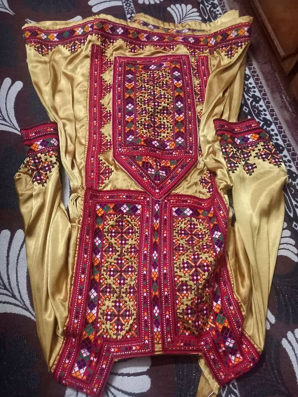 fully embroidered. 3 piece balochi dress 2