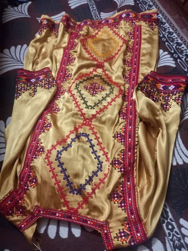 fully embroidered. 3 piece balochi dress 3