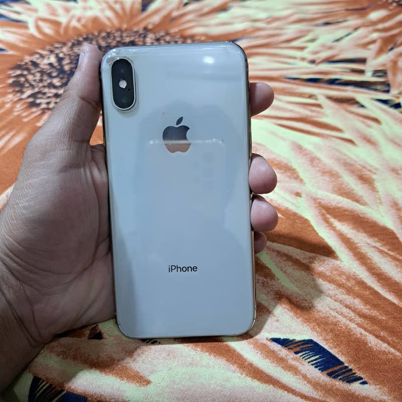 I phone x silver 64GB PTA proved 0