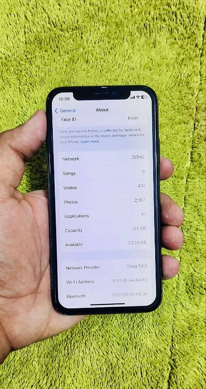 IPhone X 64GB PTA Approved 9