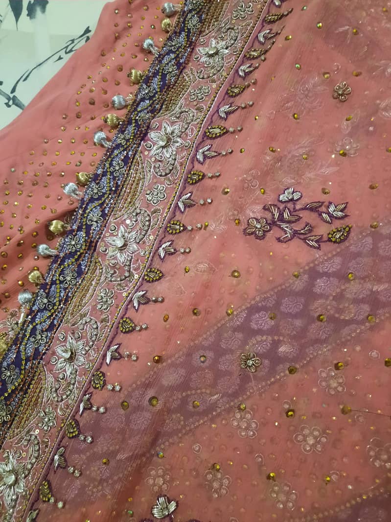 Very Pretty Gracefull Pink Bridal Lehanga Complete Set Rs. 25000 only 2