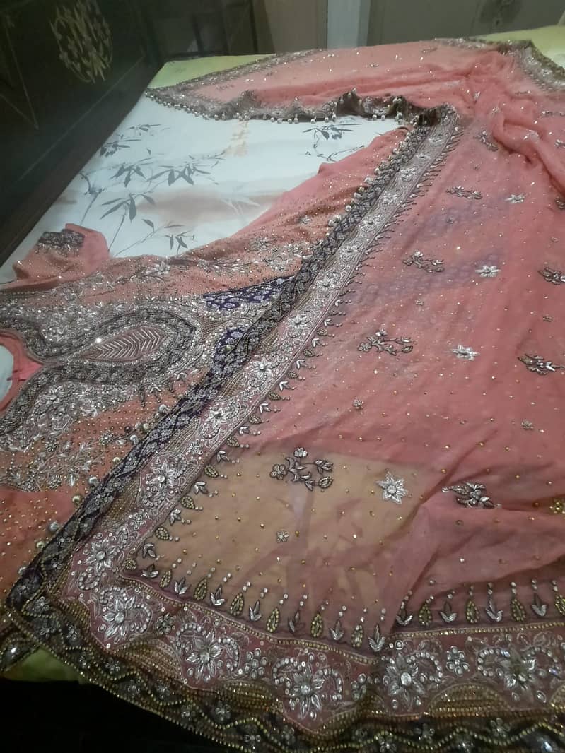 Very Pretty Gracefull Pink Bridal Lehanga Complete Set Rs. 25000 only 3