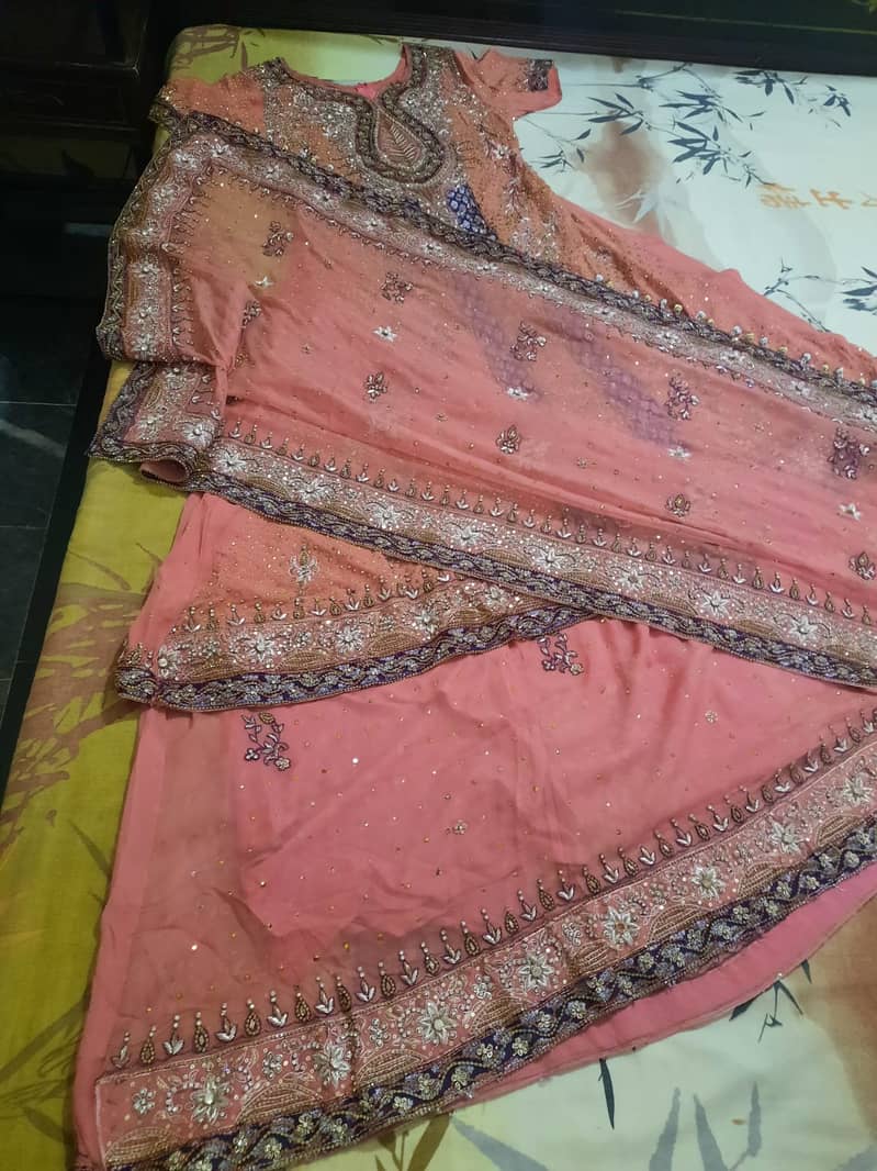 Very Pretty Gracefull Pink Bridal Lehanga Complete Set Rs. 25000 only 4