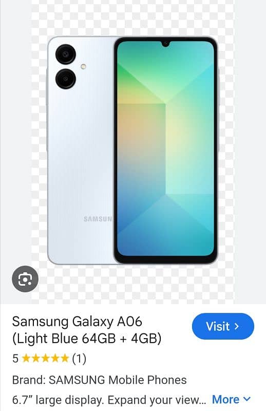 Samsung A06 4/64 only box open 0