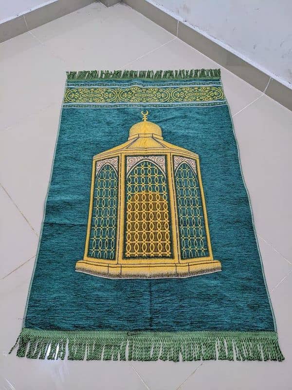 Beautiful Embossed valvet  prayer Mat 1