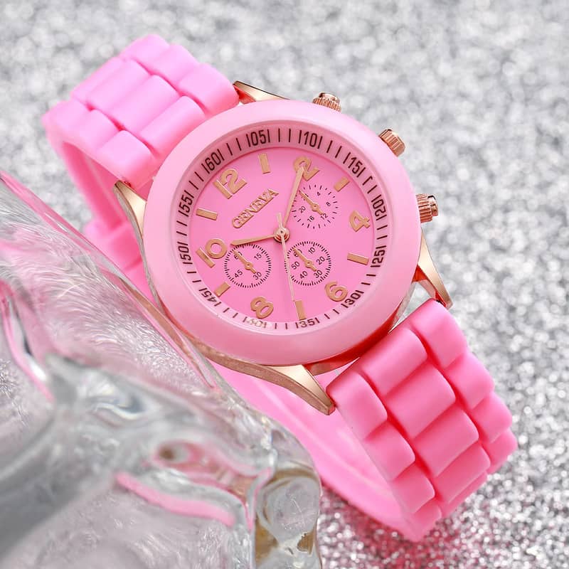 Luxury Wrist Watches Quartz Watch Silicone Strap Men and Ladies 2