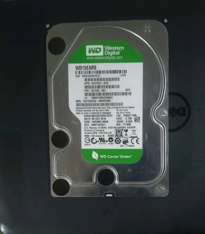 1.5TB Hard drive 100% halth no any Fault 0